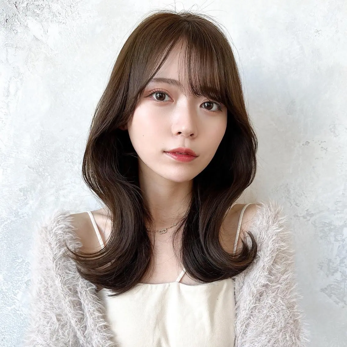 セミロング カラー ベージュカラー ブラウンカラー ブラウンベージュ くびれヘア 顔周りカット 顔周り/くびれヘア 韓国ヘア💕風間るなのヘアスタイル