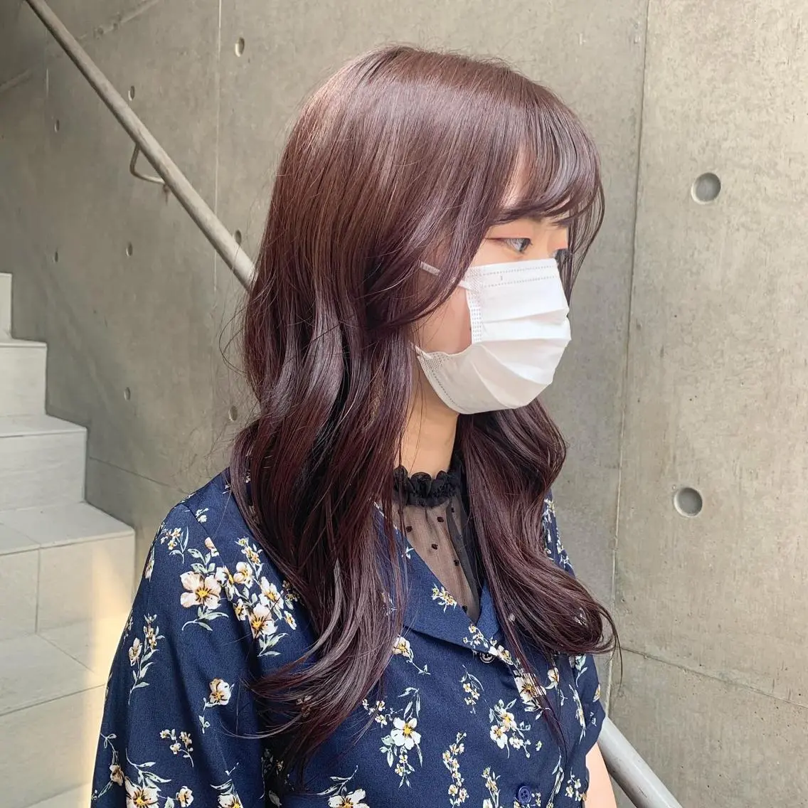 ロング カラー バイオレットカラー 七原 海夕のヘアスタイル