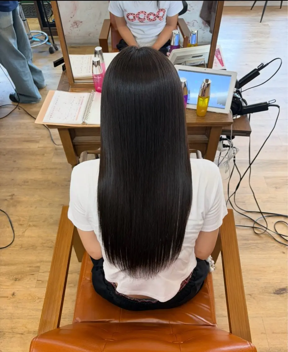ロング カット 縮毛矯正 トリートメント ✨縮毛矯正✨艶髪✨️ 髪質改善✨大宮✨️のヘアスタイル