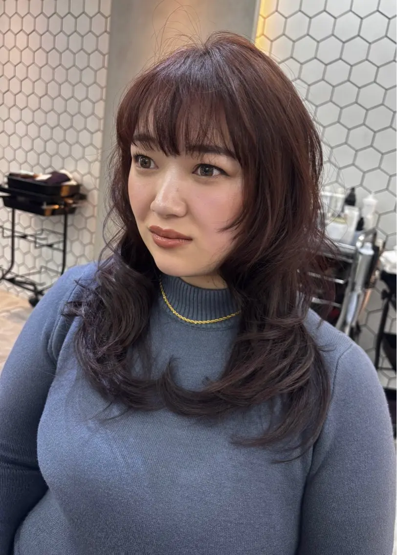 セミロング カラー カット ヘアカラー トリートメント Ｖｉｏｔ  銀座 樋口 桃佳のヘアスタイル