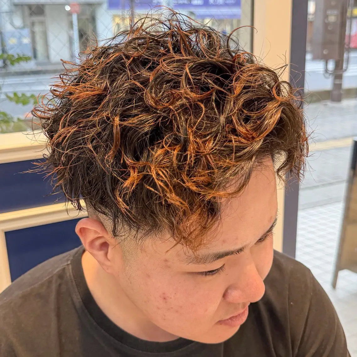 ショート パーマ メンズ カット 吉田 新平のヘアスタイル