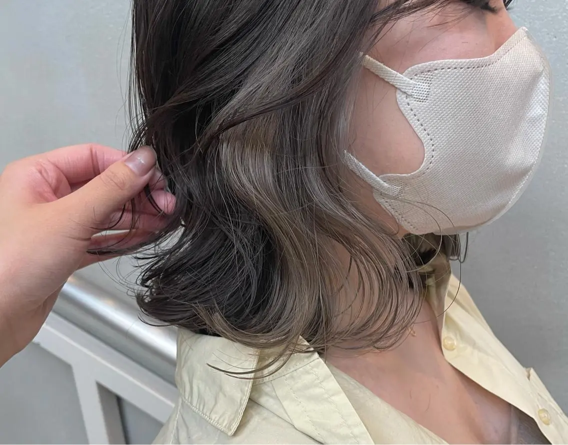 ミディアム カラー ベージュカラー ブリーチ ミルクティーベージュ 沖縄/ヘアアレンジ /ナカノのヘアスタイル