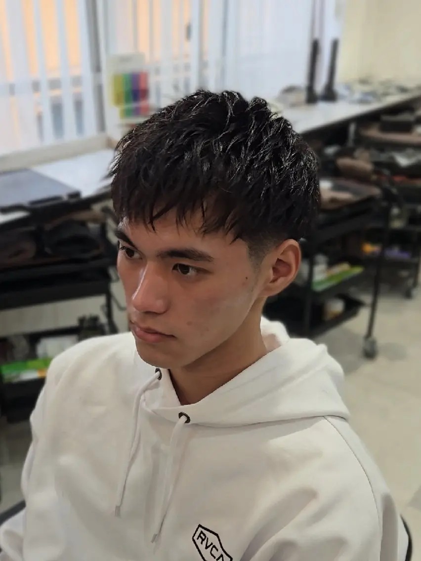 メンズ ショート マッシュ ショートヘア カット ヘアセット LEN名古屋/パーマ 海外ヘア/メンズ特化のヘアスタイル