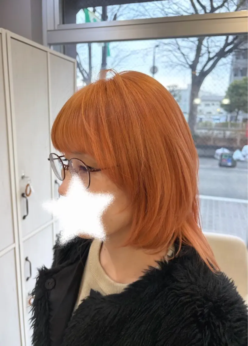 ミディアム カット ヘアカラー レイヤー/透けカラー ✨KANAのヘアスタイル