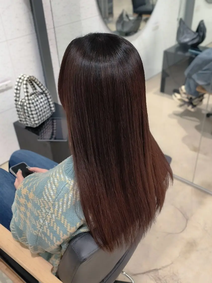 ロング 縮毛矯正 角谷 貫太郎のヘアスタイル