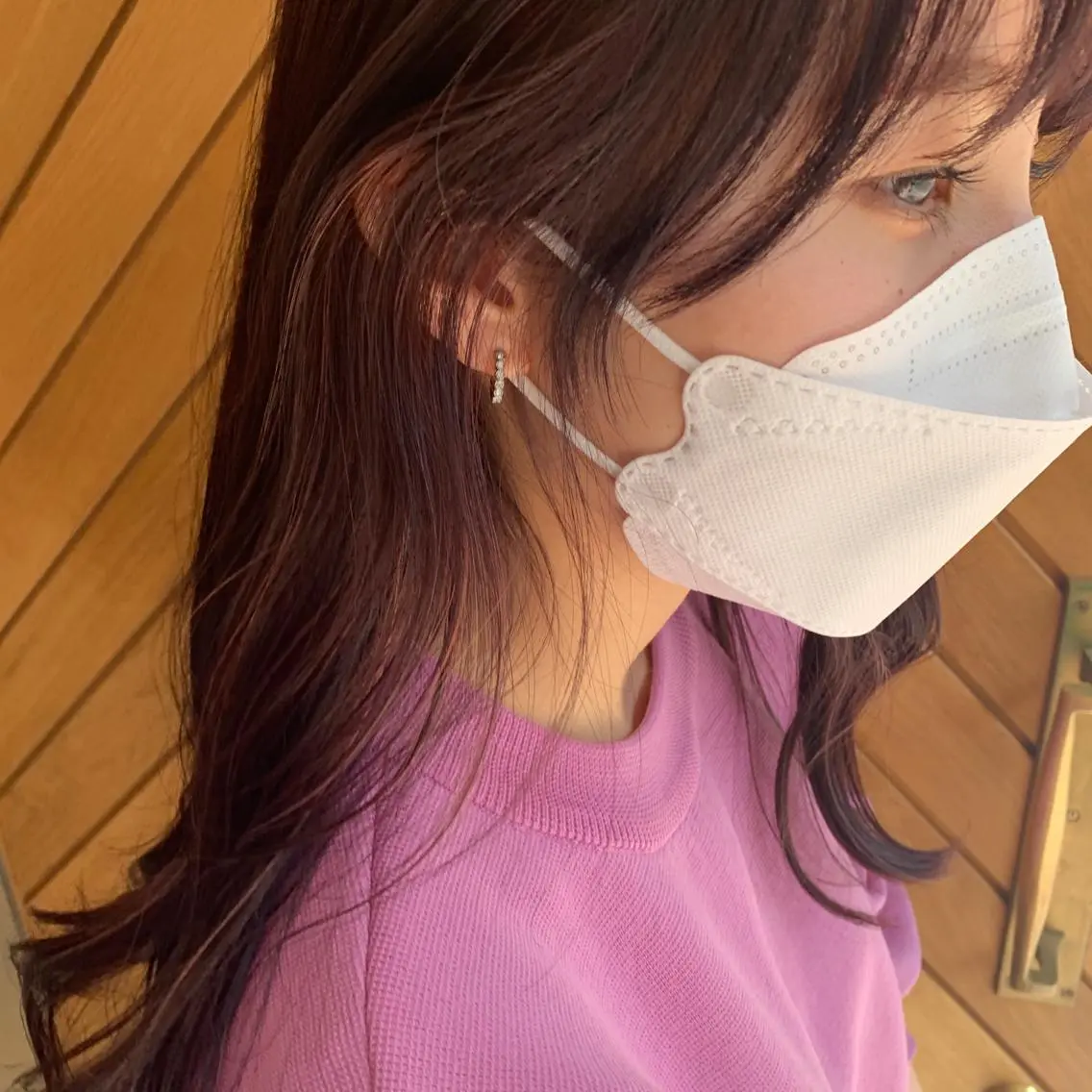 ミディアム カラー ハイライトカラー インナーカラー ハイライト 前田 美佑のヘアスタイル