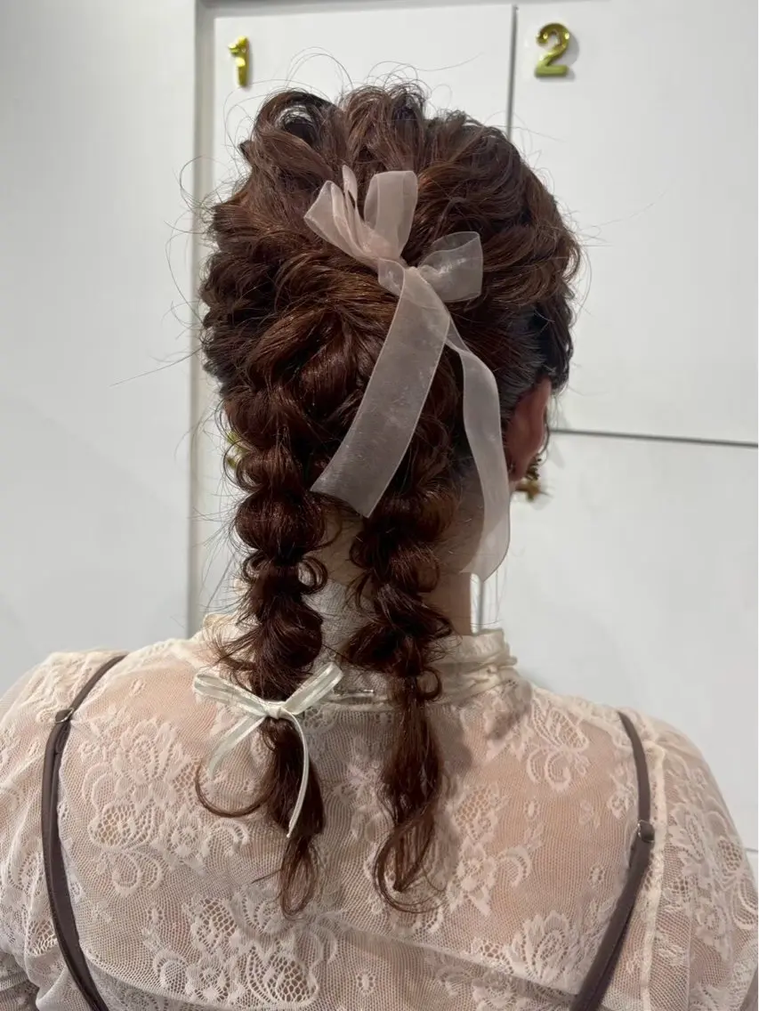 ヘアアレンジ ヘアセット 透明感カラー 🍀mizuki🍀のヘアスタイル