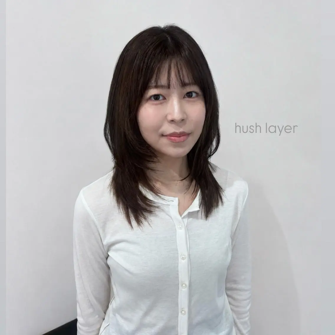 ミディアム カラー カット ヘアカラー トリートメント ブリーチなしWカラー ／レイヤー🎀マリノのヘアスタイル