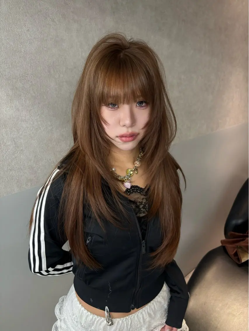 ロング レイヤーカット 似合わせカット カット トリートメント Yuta✂︎ 韓国レイヤー🪽のヘアスタイル