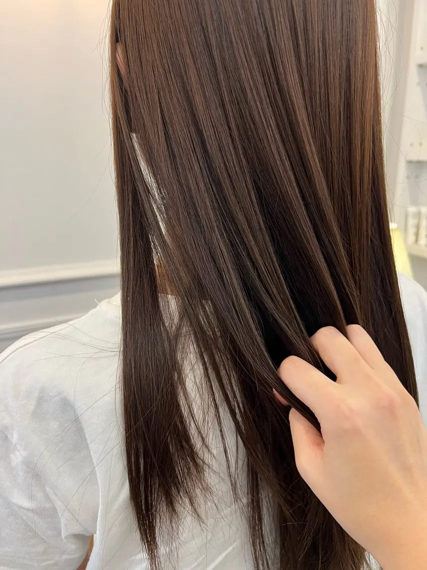 ロング カラー ブラウンカラー マロンブラウン SANA推し美容師 CHISA🍒のヘアスタイル