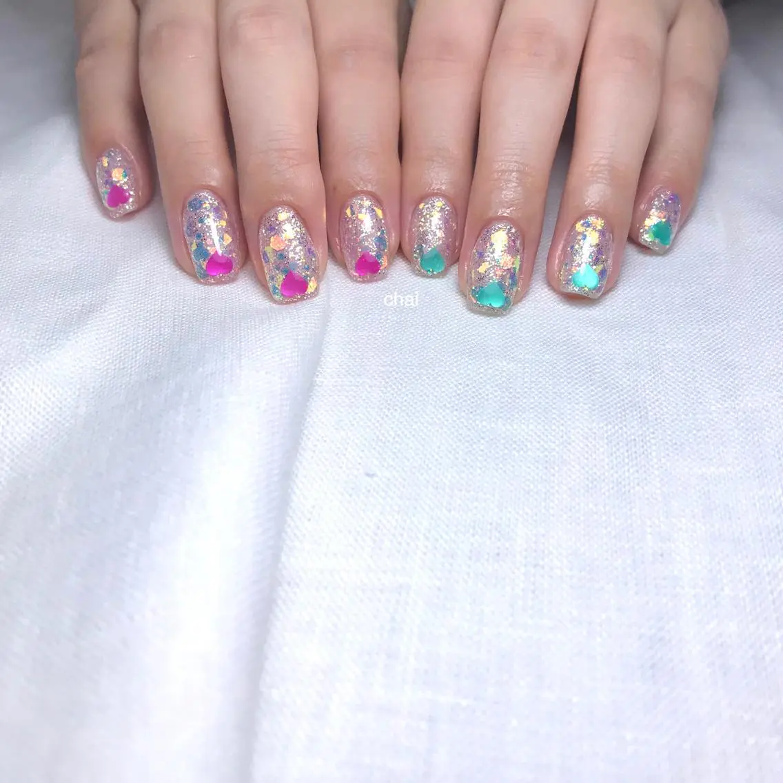 ネイル ハート ハンドネイル chai nail _ai📍鶴橋/桃谷のネイルデザイン