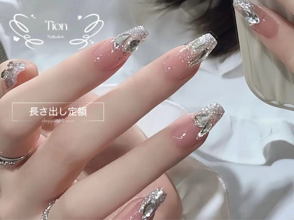 ネイル チークネイル 長さ出し フットネイル フレンチネイル ジェルネイル Nailsalon Tion 川崎店のネイルデザイン