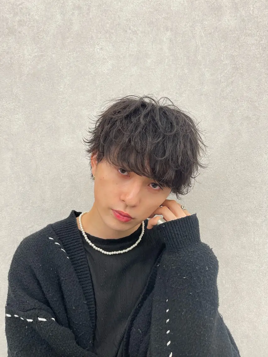 メンズ メンズ韓国風 マッシュ メンズパーマ 波巻きパーマ 波巻きスパイラル 近藤剛 浦和のヘアスタイル