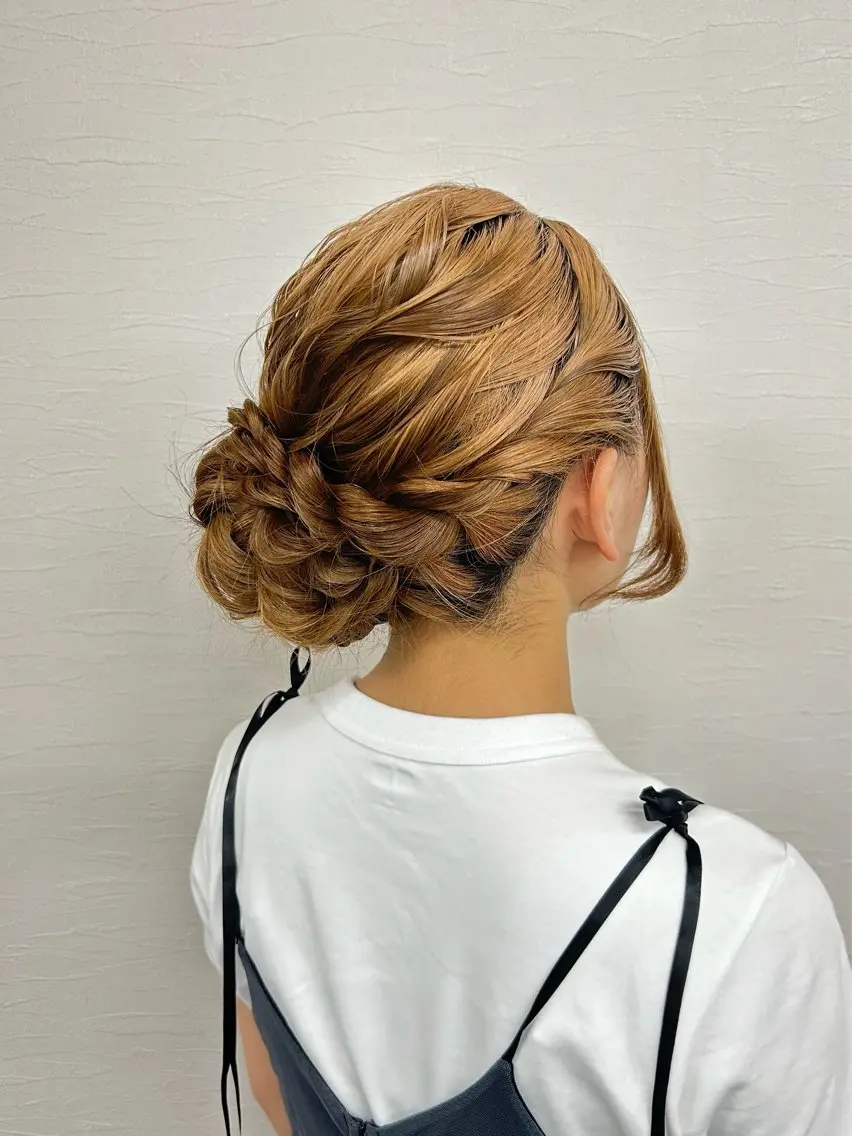ロング ヘアアレンジ ヘアセット YUMEYAKATA 五条店のヘアスタイル
