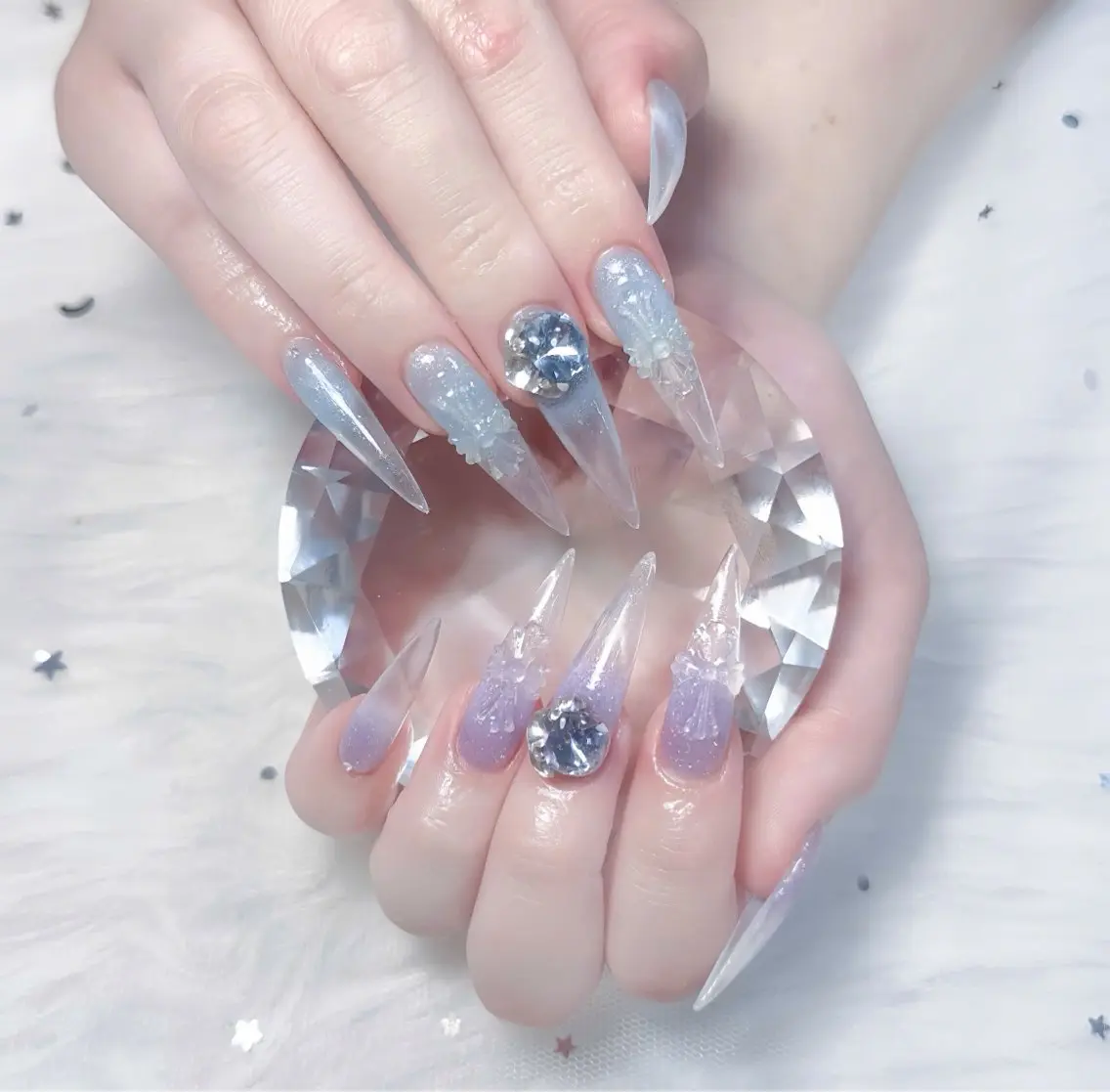 ネイル チークネイル 長さ出し フレンチネイル ジェルネイル グラデーション ハンドネイル THANHTHANH NAILのネイルデザイン