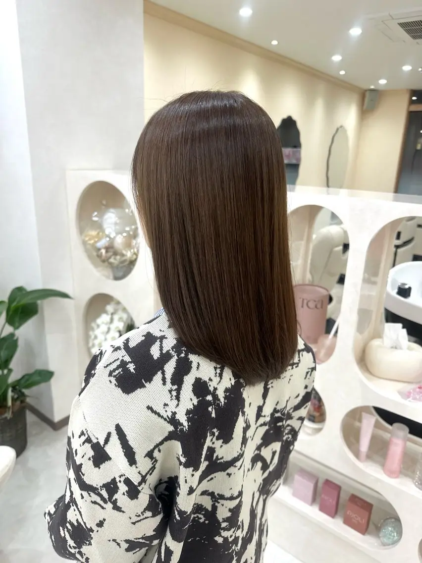 セミロング カラー ブラウンカラー マロンブラウン カット ヘアカラー トリートメント アッシュカラーやアレ ンジ得意🌿RIKOのヘアスタイル
