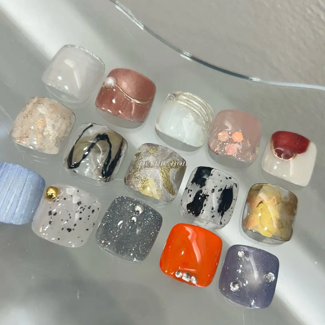 ネイル アートネイル フットネイル シンプルネイル 【perme.】 山根☆*:.｡.のネイルデザイン