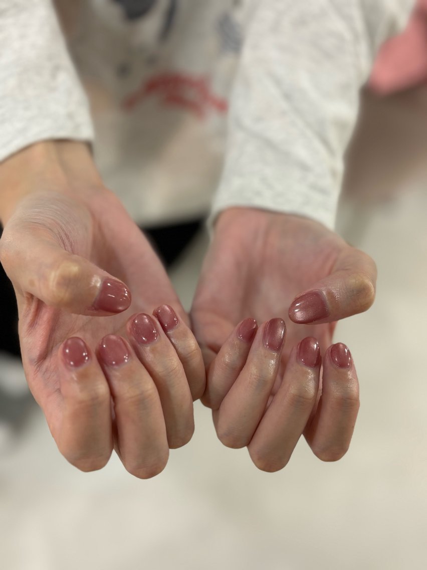 ネイル マグネットネイル ショートネイル ハンドネイル Blancnail Hinakoのネイルデザイン