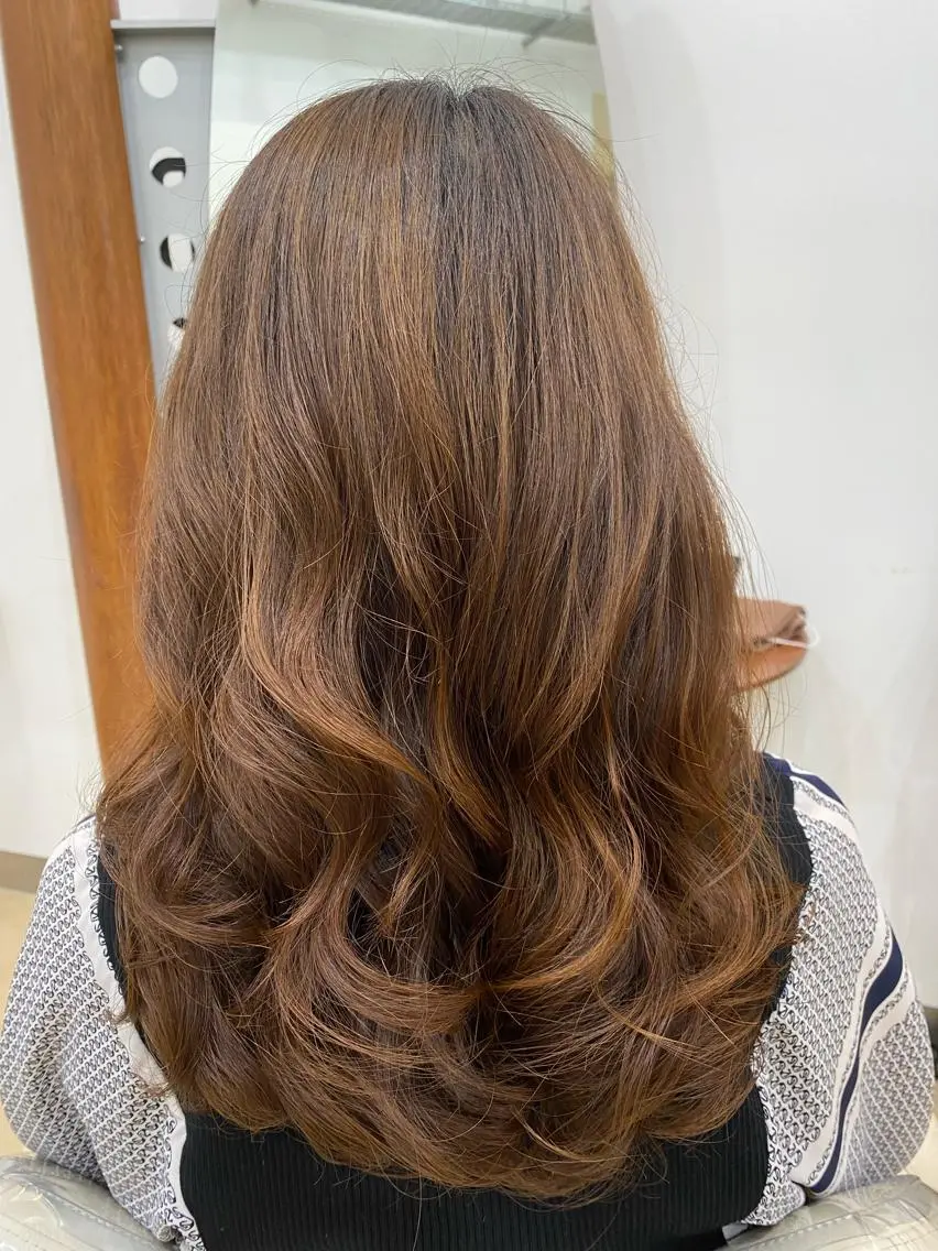 ✂️ゲリラクーポン✂️🌈似合わせカット+表面縮毛矯正+コテ巻き風パーマ+ミントシャンプー+プレミアムトリートメント🌈の写真