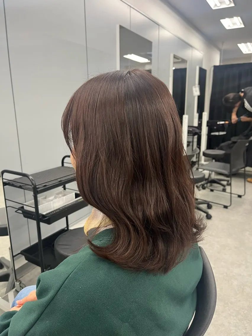 ミディアム カット ヘアカラー 🤍セット簡単パーマ 🤍TAMAKIのヘアスタイル