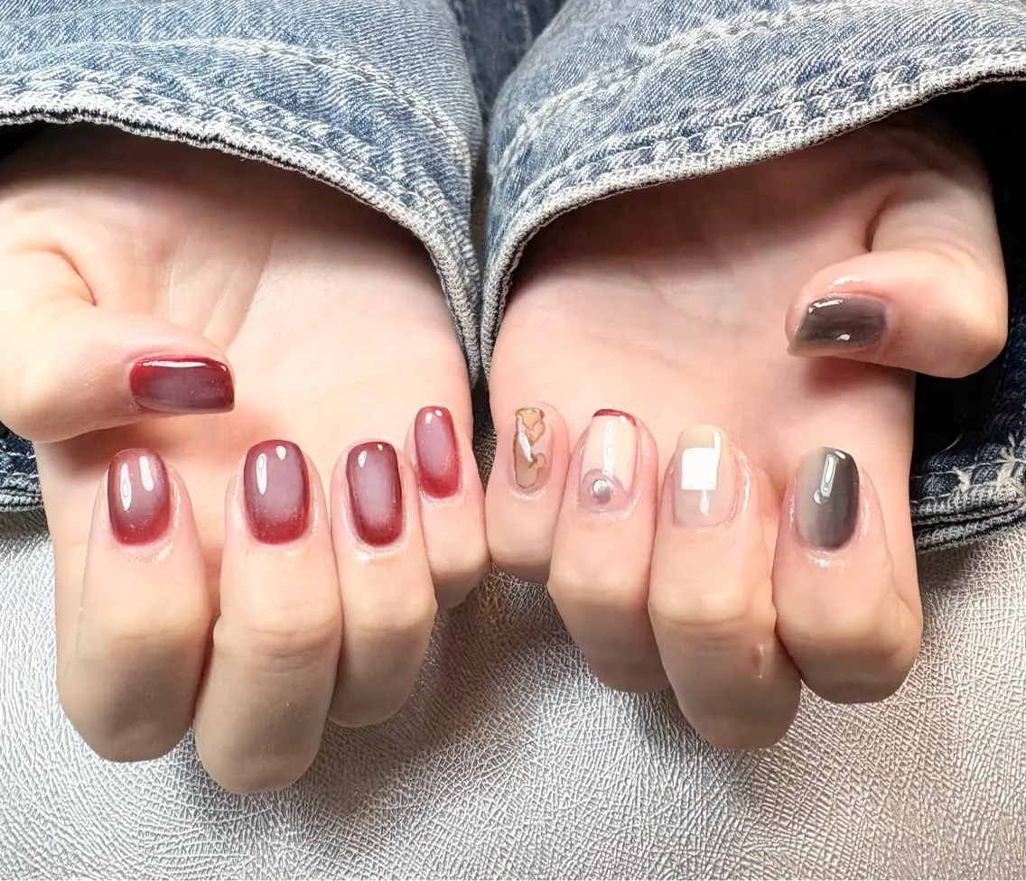 ネイル フレンチネイル グラデーション ハンドネイル ✨韓国✨nail salonLumieのネイルデザイン