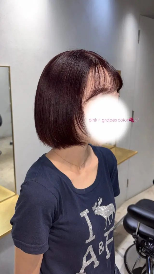 ショート カラー ヘアカラー トリートメント ヘッドスパ ヘアセット nanako/表参道 /透明感カラーのヘアスタイル