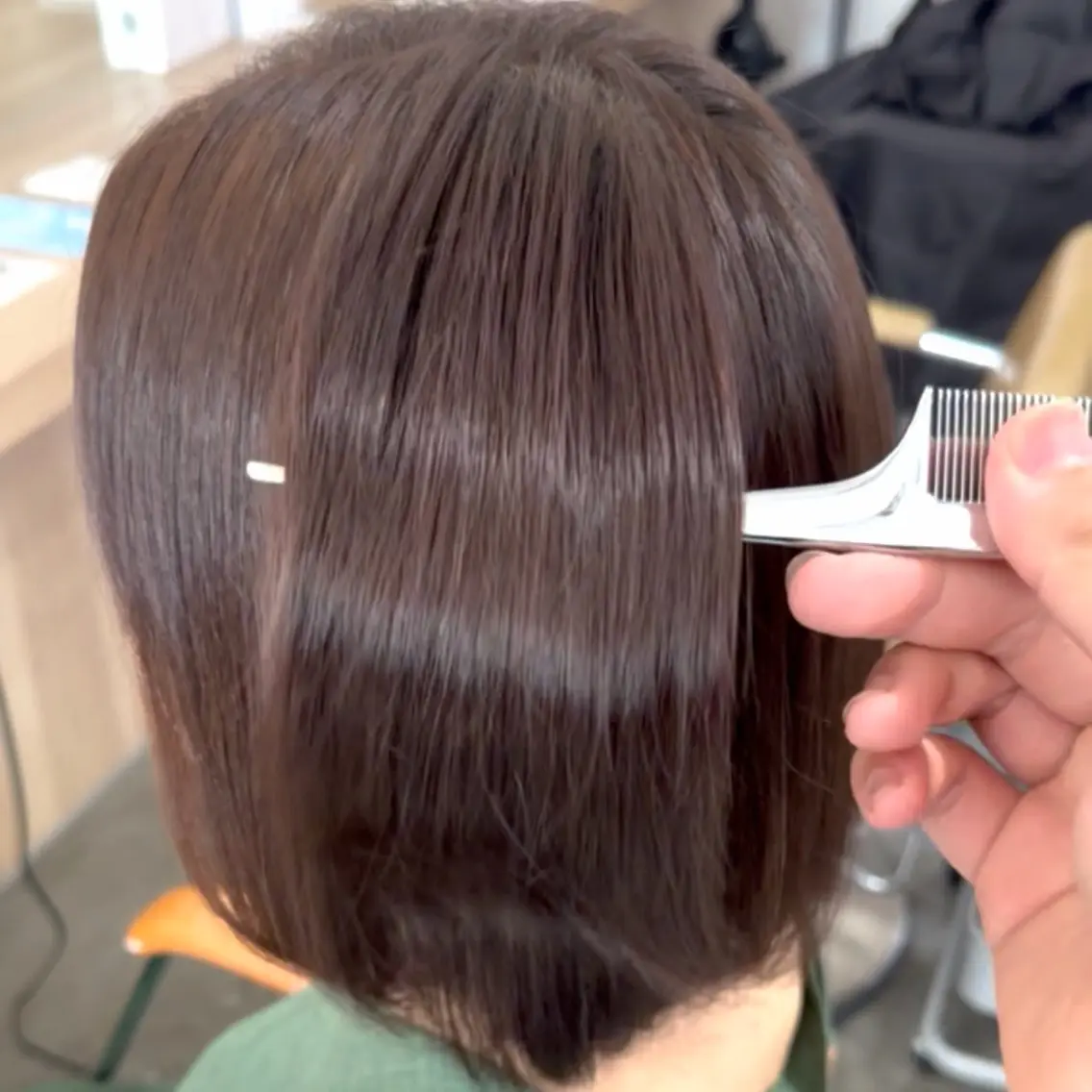 ミディアム 縮毛矯正 トリートメント 恵比寿/髪質改善/ ショート/森和輝のヘアスタイル