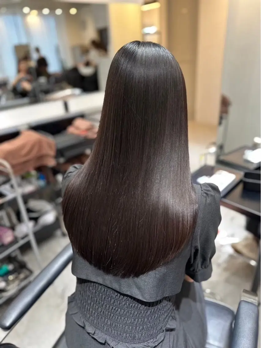ロング 縮毛矯正 山内 優輝のヘアスタイル