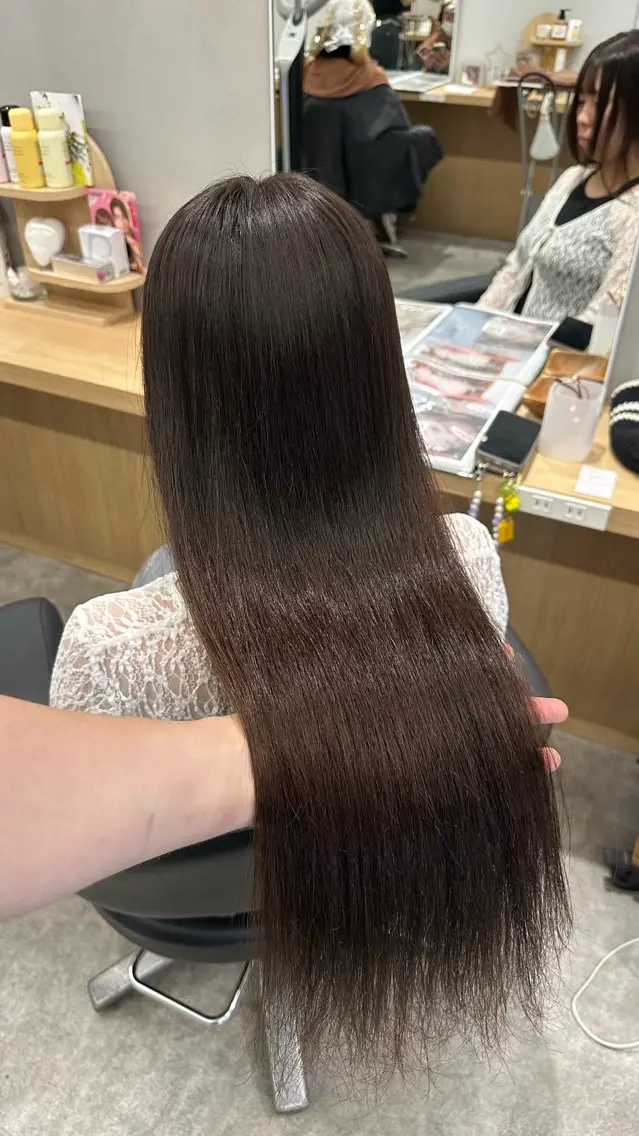 ロング 髪質改善 トリートメント ヘアカラー トリートメント 巻ける髪質改善🫧ハ イライト/永田汰伊智のヘアスタイル