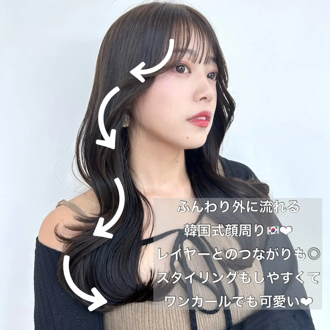ロング カラー ダークグレー ダークグレージュ グレージュ くびれヘア 韓国風ヘア 🇰🇷韓国風くびれ ヘア🇰🇷中村優大のヘアスタイル