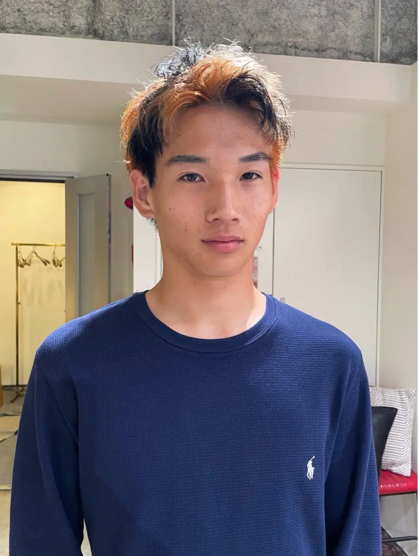 カラー メンズ ヘアカラー トリートメント さと ちはるのヘアスタイル