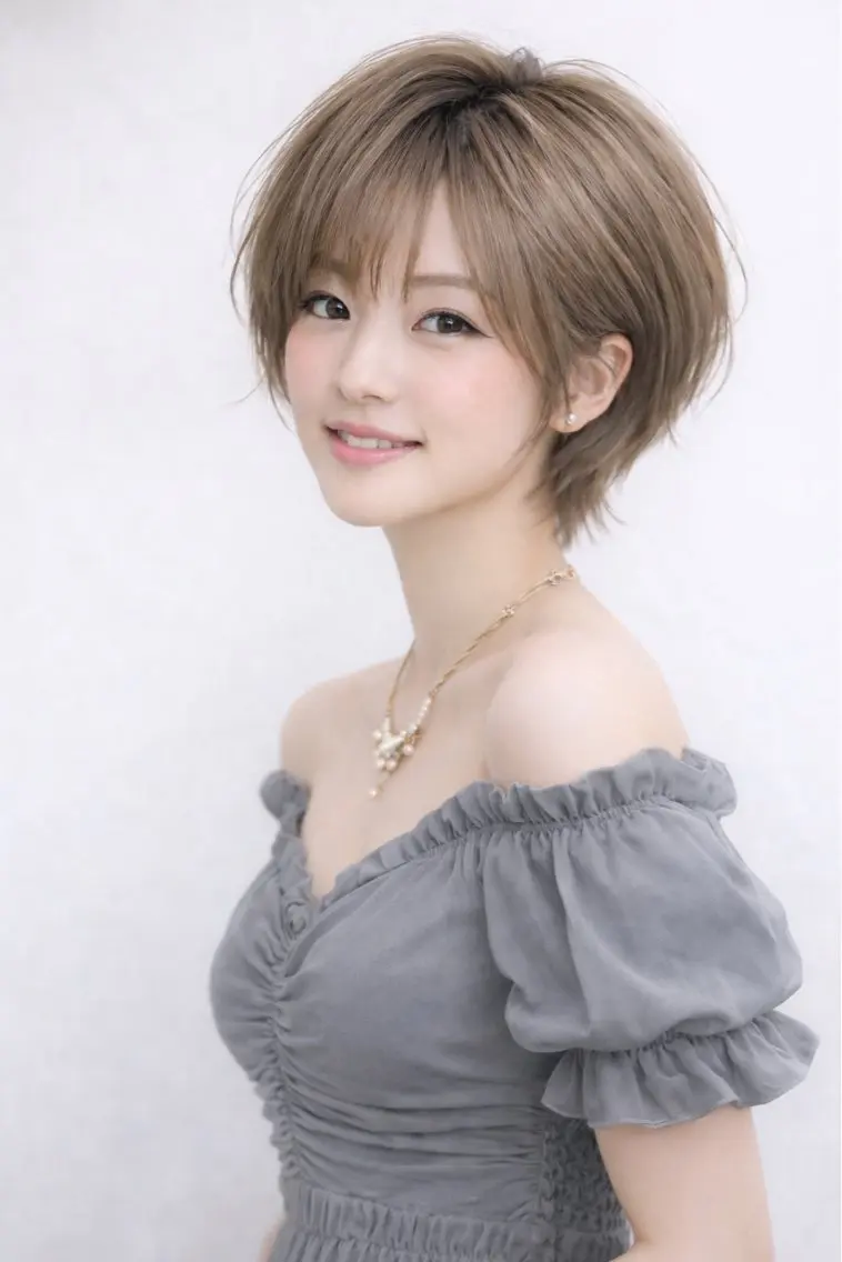 ショート カラー カット ヘアカラー トリートメント 金子 直樹のヘアスタイル