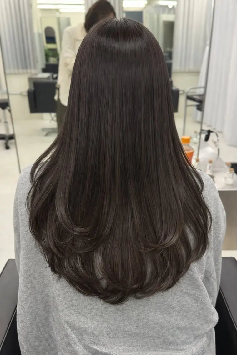 ロング カラー カット ヘアカラー トリートメント 表参道🌿赤み消し カラー/チナツのヘアスタイル