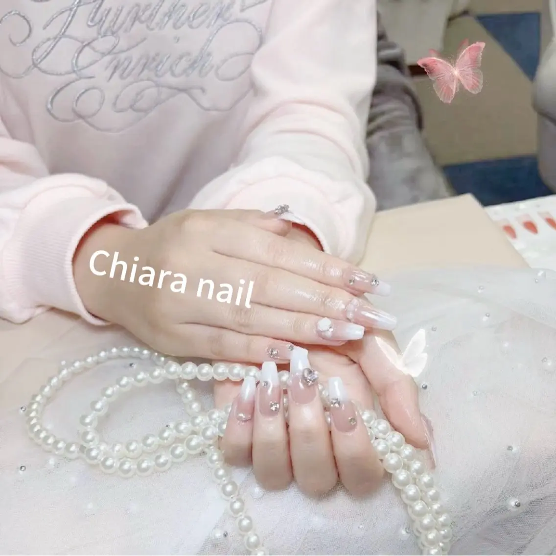 ネイル Chiara 長さだしのネイルデザイン