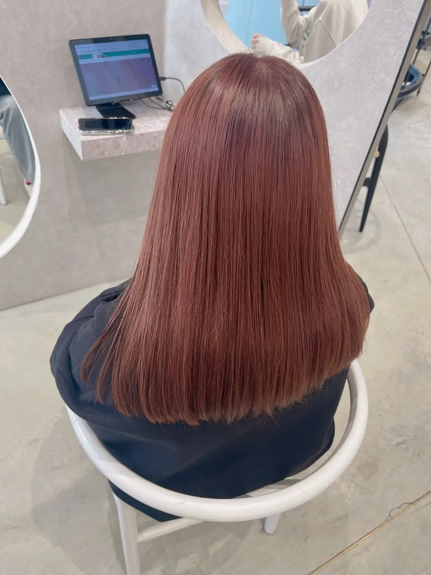 セミロング カラー ブラウンカラー 福島 果音のヘアスタイル