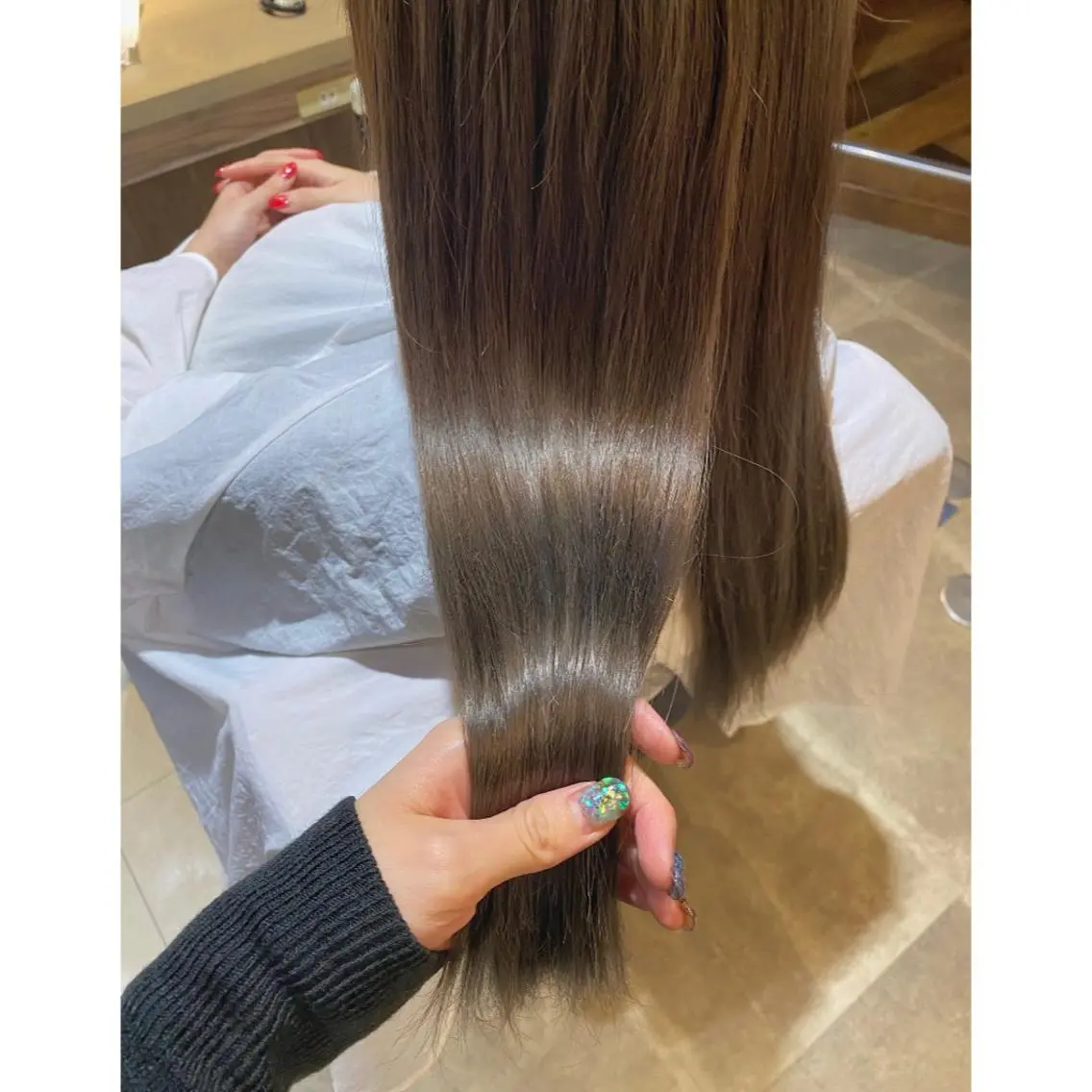 カラー カット ヘアカラー トリートメント 🩵盛れる顔周りヘア EMI🩵のヘアスタイル
