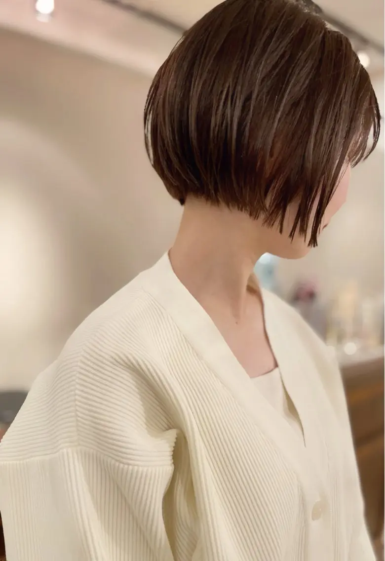 ショート カラー ボブ カット ヘアカラー 大人女性ショート専門 tomoのヘアスタイル