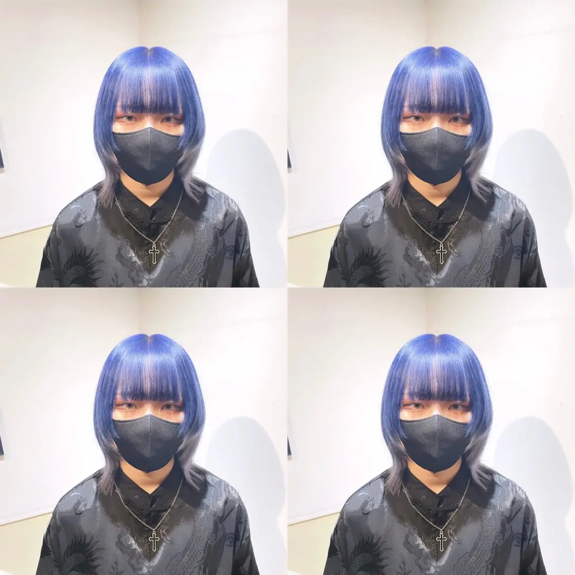 ミディアム カラー ブルーカラー シルバー 🌟トップデザイナー 高橋🌟のヘアスタイル