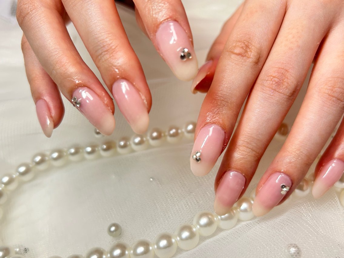 ネイル スカルプネイル シンプルネイル Moritou Harunaのネイルデザイン