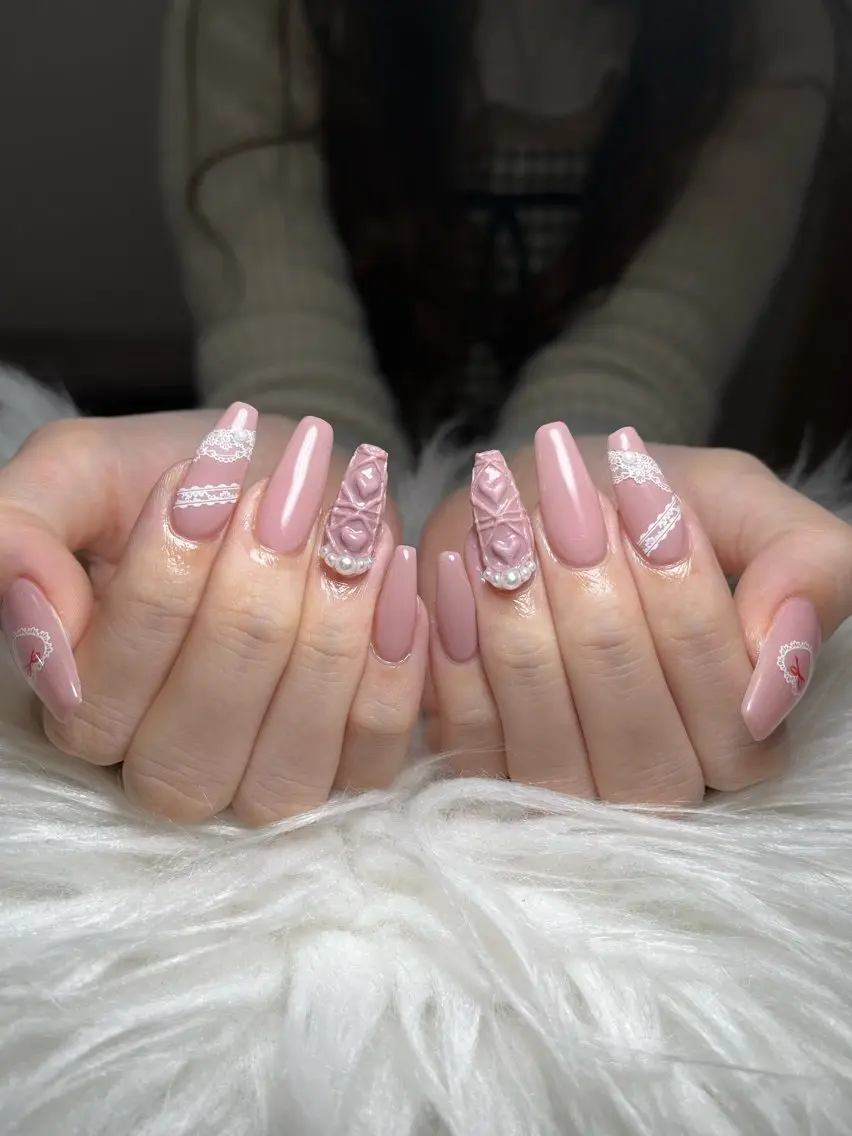 ネイル アートネイル ハート nailsalon Renardkのネイルデザイン