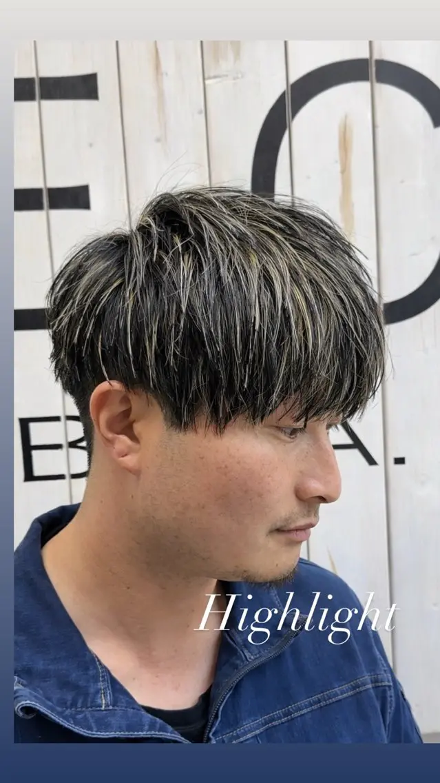 カラー パーマ メンズ メンズメッシュ メッシュ ヘアカラー メンズ特化 ⚡️ナツキ⚡️のヘアスタイル