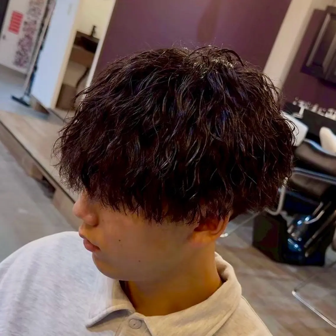 ショート パーマ メンズ シャドウ ツイスパ ニュアンスおがたのヘアスタイル