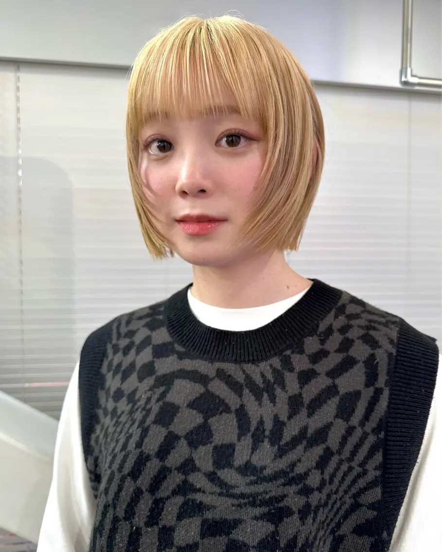 ミディアム カラー ヘアカラー トリートメント 🫧ケアブリーチ/ ヘアセット/愛美🫧のヘアスタイル