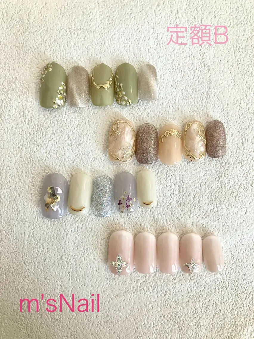 ネイル ジェルネイル パラジェル ハンドネイル m'sNail 福岡西区 ネイルのネイルデザイン