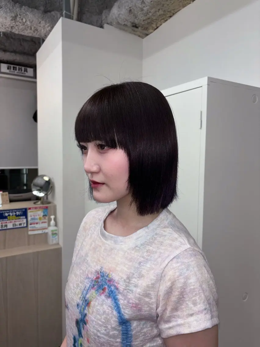 ショート カラー ラベンダーカラー カット ヘアカラー トリートメント パーマ/レイヤー かどたはるなのヘアスタイル