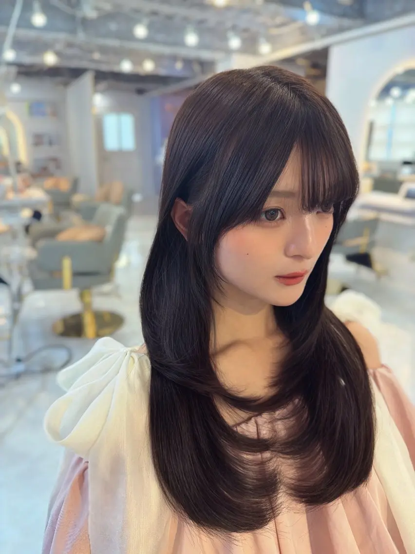 ロング カット ヘアカラー トリートメント レイヤーカット 中屋光貴のヘアスタイル