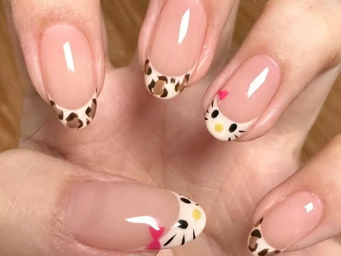 ネイル アニマル柄 アートネイル カジュアル ジェルネイル ミディアムネイル ハンドネイル 🎀Sense Nail新宿店🎀のネイルデザイン