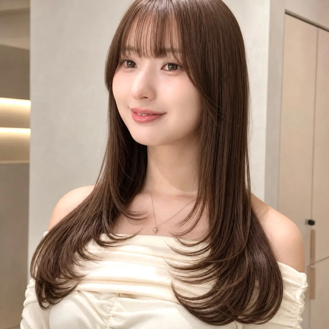 ロング カット ヘアカラー トリートメント 縮毛矯正/艶髪🦋 髪質改善　ゆうとのヘアスタイル