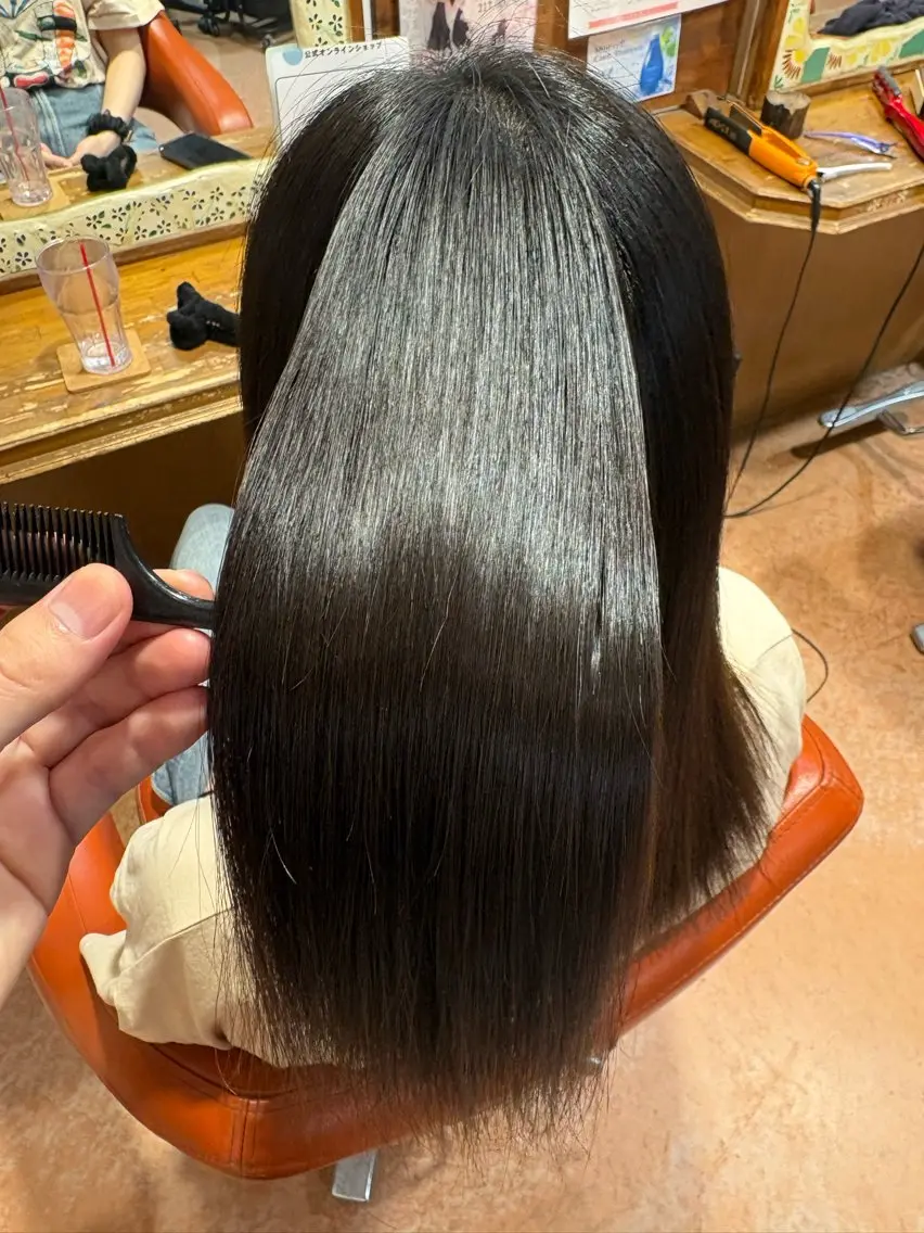 セミロング 縮毛矯正 髙田 公平のヘアスタイル