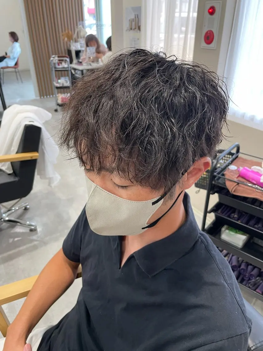 メンズ カット パーマ 永田 まどかのヘアスタイル